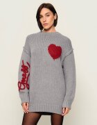 GUESS Pulover Anita Heart | Relaxed fit cu adaos de lână