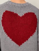 GUESS Pulover Anita Heart | Relaxed fit cu adaos de lână