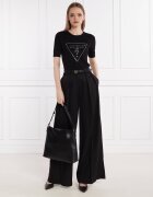 GUESS Pulover KAYLA LOGO RN SS SWTR | Slim Fit