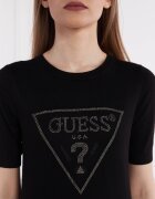 GUESS Pulover KAYLA LOGO RN SS SWTR | Slim Fit