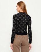 GUESS Pulover RHINESTONES | Slim Fit cu adaos de lână