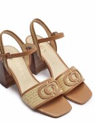 GUESS Sandale cu toc gros Grato cu adaos de piele