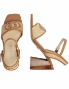 GUESS Sandale cu toc gros Grato cu adaos de piele