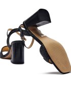 GUESS Sandale cu toc gros Grato cu adaos de piele