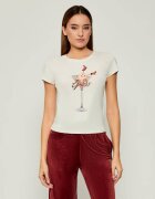 GUESS Tricou TINI BOOTS ESPRESSO | Slim Fit