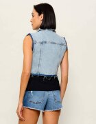 HUGO Blue De blugi vestă Garis_B | Cropped Fit