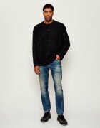 HUGO Blue Pulover Sanou | Relaxed fit cu adaos de lână