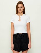HUGO Blue Tricou Diheart_B | Cropped Fit