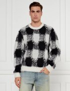 Hugo Pulover Shequer | Oversize fit cu adaos de lână