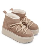 Inuikii Bocanci Classic Low Platform | piele întoarsă | lână