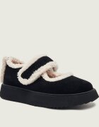 Inuikii Căptușite balerini Mary Jane | piele întoarsă | shearling