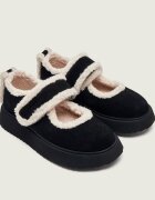 Inuikii Căptușite balerini Mary Jane | piele întoarsă | shearling