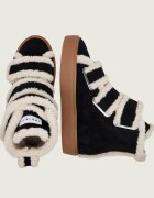 Inuikii Căptușite botine cu platformă Velcro Wedge | piele întoarsă | shearling cu adaos de lână