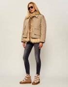 Inuikii Căptușite botine cu platformă Velcro Wedge | piele întoarsă | shearling cu adaos de lână