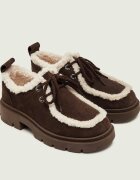 Inuikii Căptușite pantofi Mocabee Curly | shearling | piele întoarsă (zamsz) | cu adaos de lână