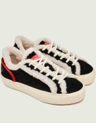 Inuikii Căptușite sneakers Lila | piele întoarsă | shearling