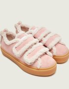 Inuikii Căptușite sneakers Low Velcro Pastelle | piele întoarsă (zamsz) | cu adaos de lână | shearling