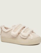 Inuikii Căptușite sneakers Low Velcro Pastelle | piele întoarsă (zamsz) | cu adaos de lână | shearling