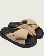 Inuikii De in șlapi Oversized Linen Knot | piele întoarsă
