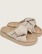 Inuikii De in șlapi Oversized Linen Knot | piele întoarsă