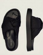 Inuikii De in șlapi Oversized Linen Knot | piele întoarsă