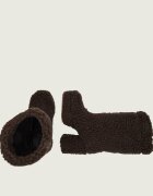 Inuikii De lână cizme cu toc CURLY HIGH cu adaos de piele | shearling