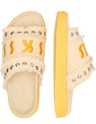 Inuikii Șlapi Frayed Denim Low cu adaos de piele