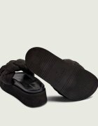 Inuikii Șlapi Puffer Braided cu adaos de piele