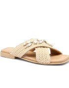 Inuikii Șlapi Woven Crossed Stones cu adaos de piele