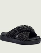 Inuikii Șlapi WOVEN STONES cu adaos de piele