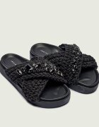 Inuikii Șlapi WOVEN STONES cu adaos de piele