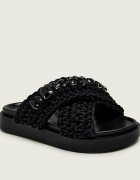 Inuikii Șlapi WOVEN STONES cu adaos de piele