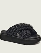 Inuikii Șlapi WOVEN STONES cu adaos de piele