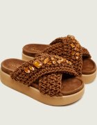 Inuikii Șlapi WOVEN STONES | piele întoarsă