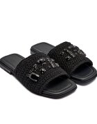 Inuikii Șlapi Woven Strap Stones cu adaos de piele