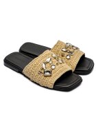 Inuikii Șlapi Woven Strap Stones cu adaos de piele