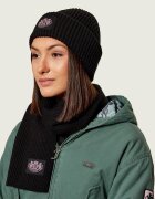 Juicy Couture Șal + căciulă CHEETAH CREST cu adaos de lână
