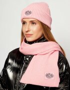 Juicy Couture Șal + căciulă CHEETAH CREST cu adaos de lână
