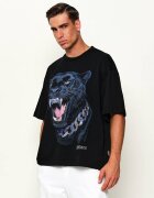 Just Cavalli Tricou Rhinestone Panther | Loose fit