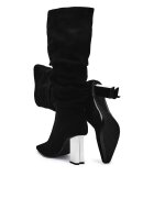 Karl Lagerfeld Cizme cu toc Tower | piele întoarsă