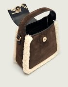Karl Lagerfeld Cufăr K/Signature | piele întoarsă | shearling