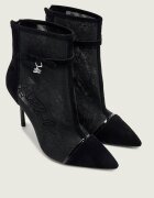 Karl Lagerfeld De dantelă botine cu toc subțire Sarabande | piele întoarsă