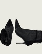Karl Lagerfeld De dantelă botine cu toc subțire Sarabande | piele întoarsă