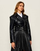 Karl Lagerfeld Geacă de piele Biker | Cropped Fit
