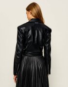 Karl Lagerfeld Geacă de piele Biker | Cropped Fit