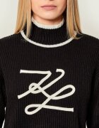 Karl Lagerfeld Guler înalt Soutache Autograph | Loose fit cu adaos de lână