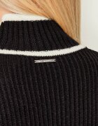 Karl Lagerfeld Guler înalt Soutache Autograph | Loose fit cu adaos de lână