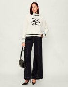 Karl Lagerfeld Guler înalt Soutache Autograph | Loose fit cu adaos de lână