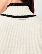 Karl Lagerfeld Guler înalt Soutache Autograph | Loose fit cu adaos de lână