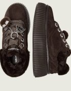 Karl Lagerfeld Sneakers Kreeper Lo Embro PomPom Lo | shearling | piele întoarsă
